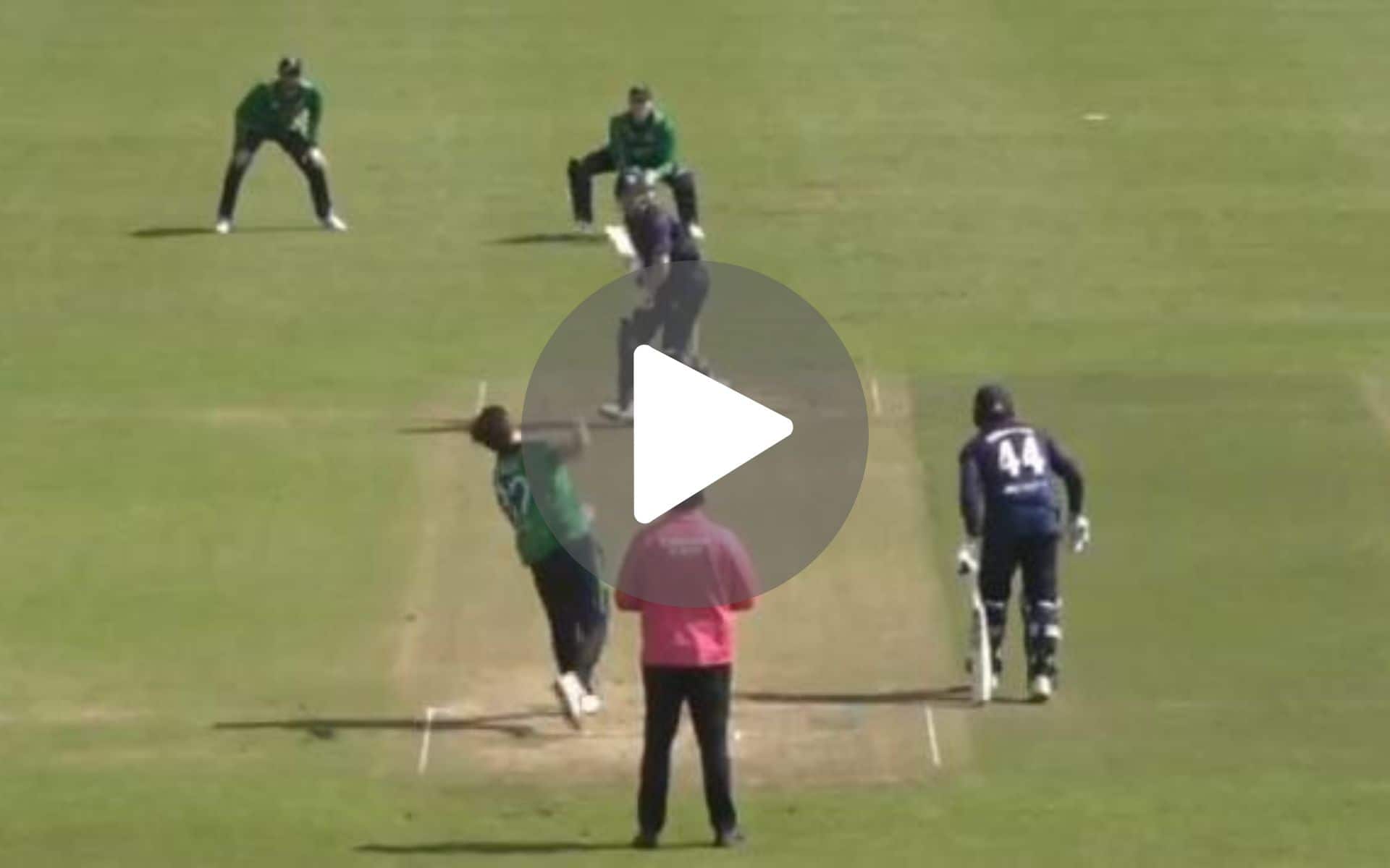 [Watch] Irish Bowler Mark Adair Delivers Triple Bouncer; Gets Hammered For Four Vs SCO